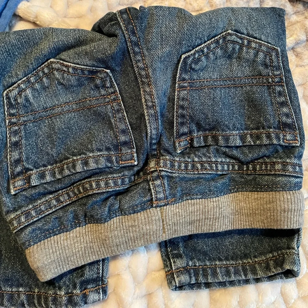 Lot of 3~Baby Boy’s Jeans, Onesie w collar, plaid drawstring shorts Size:18-24 M - Picture 8 of 10